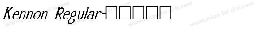 Kennon Regular字体转换